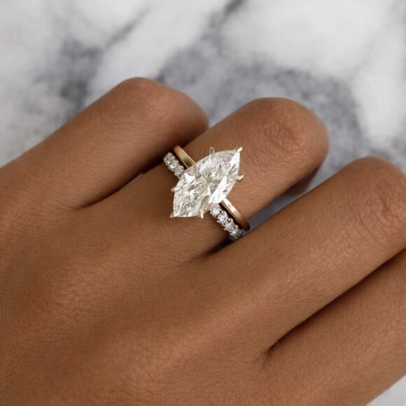 Jewelry - "Dylan" 2ct 925 Marquise Travel Ring Set